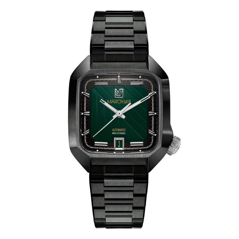 March LAB AM2 Slim Automatique Ultimate Black DLC Steel Watch - March LAB