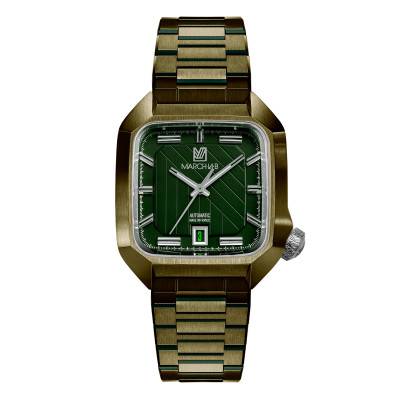 Montre AM2 Slim Automatique - Corporate - Acier PVD Vert - March LAB