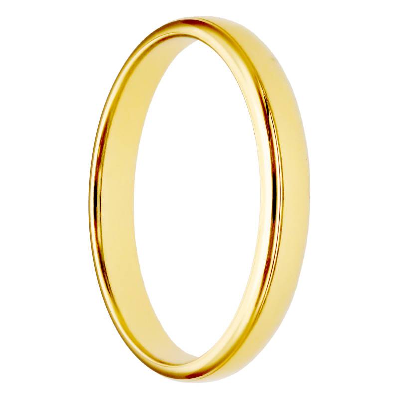 375/1000 Yellow Gold Comfort Half Round Wedding Ring, Width 3.00 mm - Amore