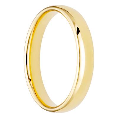 375/1000 Yellow Gold Comfort Half Round Wedding Ring, Width 4.00 mm - Amore