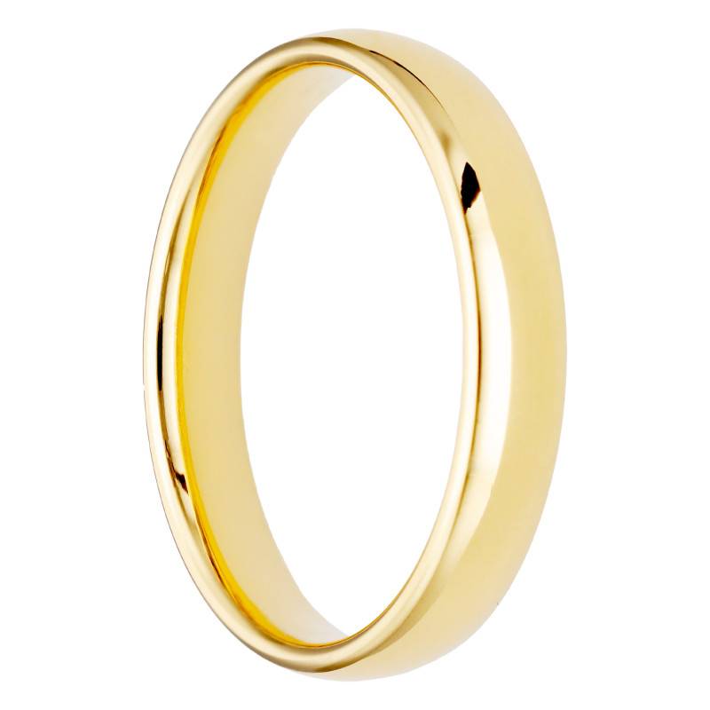 375/1000 Yellow Gold Comfort Half Round Wedding Ring, Width 4.00 mm - Amore