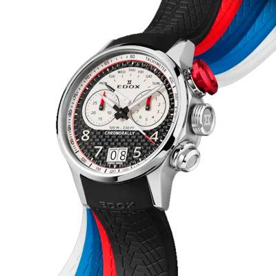 Chronorally 45 Limited Edition Watch 38003-TINR-CANBR - Edox