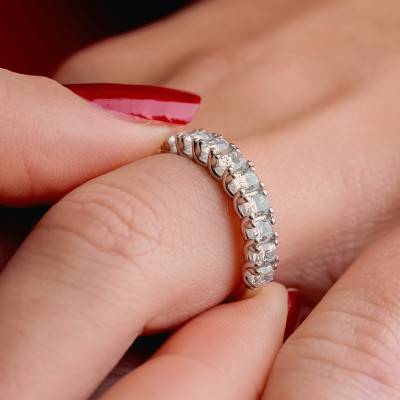 Alliance en Platine & Diamants de 1 ct à 1,65 ct, Largeur de 1,95 mm à 2,45 mm - Alliantine