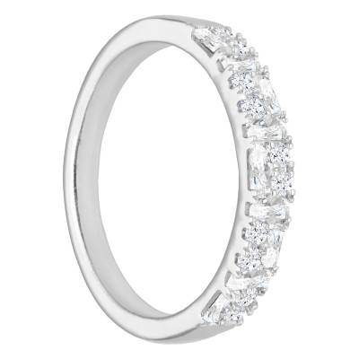 Alliance en Or Blanc 750 & Diamants 0,45 ct, Largeur 2,55 mm - Alliantine