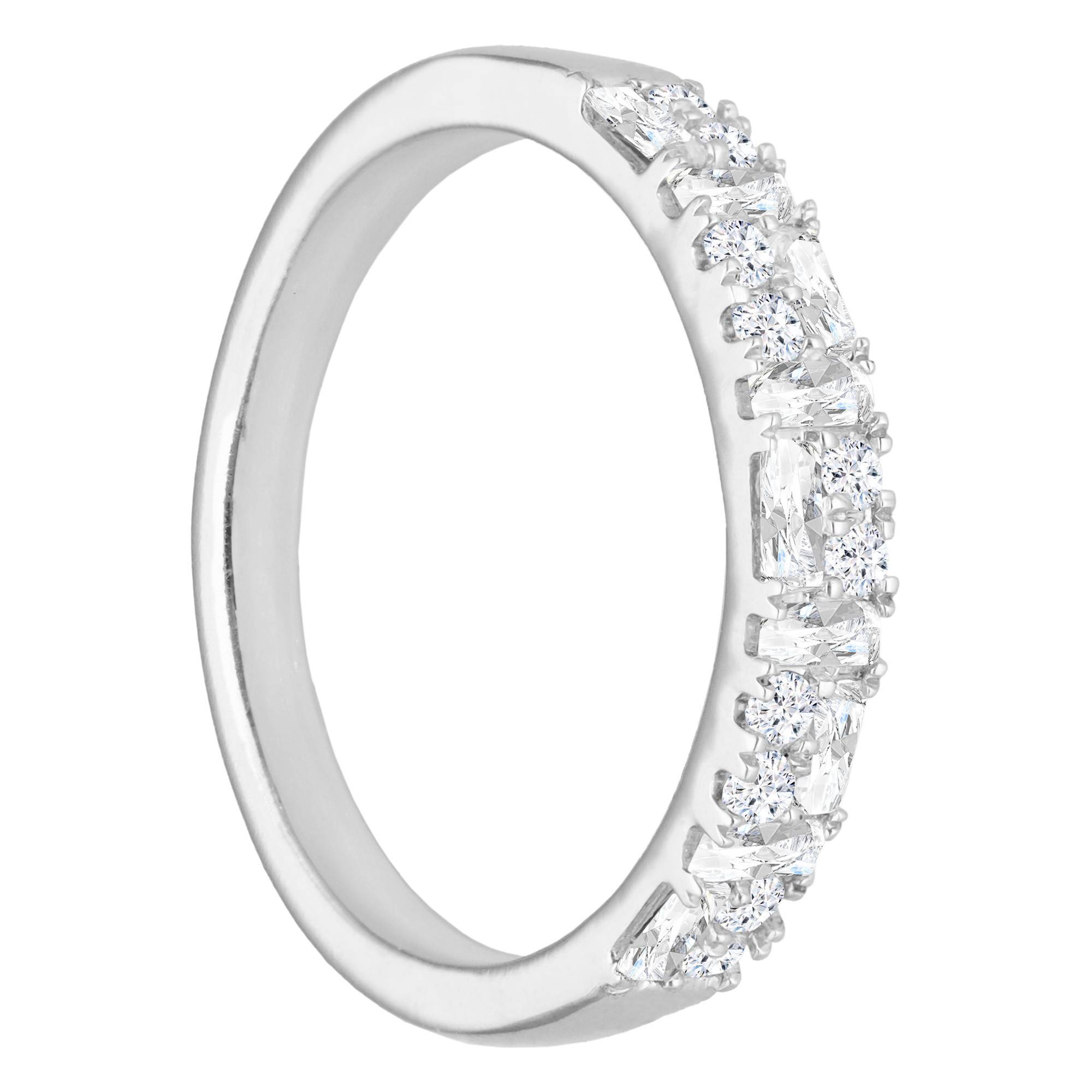Bague Alliance En Or 18 Carats Avec Diamants - 0,45 Carat - Style Cocktail