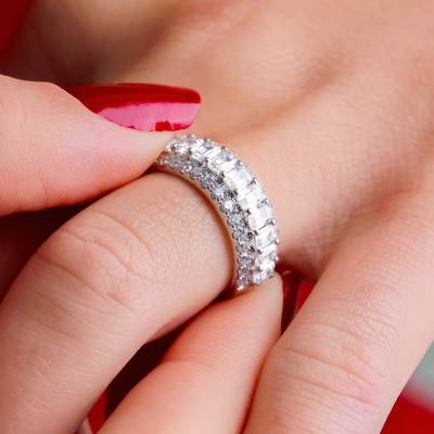 Alliance en Platine & Diamants 2 ct, Largeur 2,95 mm - Alliantine