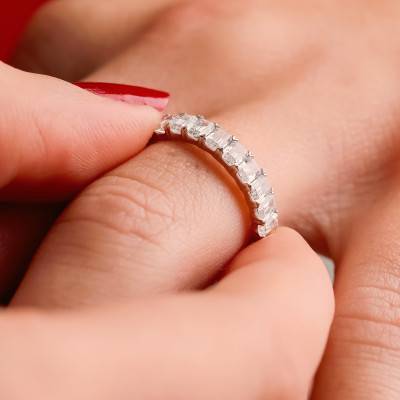 Alliance en Or Blanc 750 & Diamants 1,60 ct, Largeur 1,95 mm - Alliantine