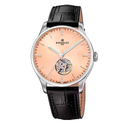 Montre Weekend Coeur Ouvert Saumon - Perrelet