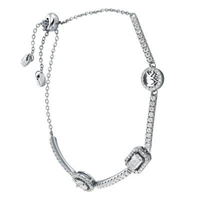 Kors Brilliance 925 Silver & Cubic Zirconia Bracelet, Adjustable Length 21,50 cm - Michael Kors