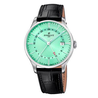 Montre Weekend GMT Vert Menthe - Perrelet