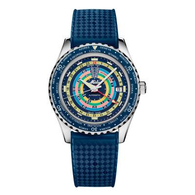 Ocean Star Captain Decompression WorldTimer Watch M0268291704100 - Mido