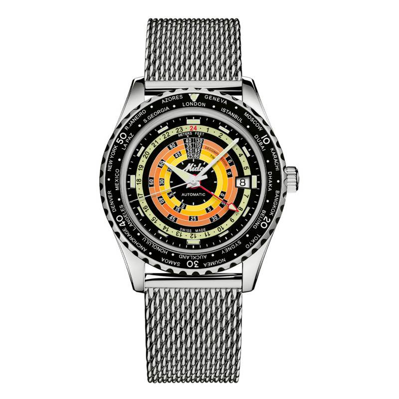 Ocean Star Captain Decompression WorldTimer Watch M0268291705100 - Mido