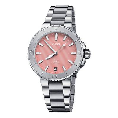 Montre Aquis Date Rose Blush 01 733 7770 4158-07 8 18 05P - Oris
