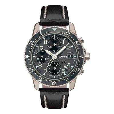 Pilot Chronograph 103 Ti Diapal Titanium Leather Watch - Sinn