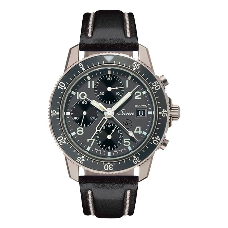 Pilot Chronograph 103 Ti Diapal Titanium Leather Watch - Sinn