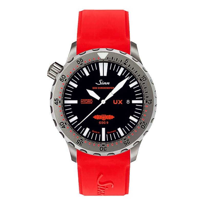 Sinn Red Silicone Bracelet Diving Watch UX GSG 9 - Sinn