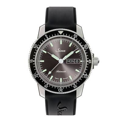 Men's Black Silicone Strap Watch 104 St Sa I A - Sinn
