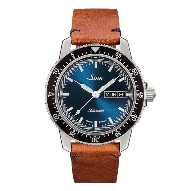 Men's Leather Strap Watch 104 St Sa I B - Sinn