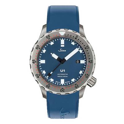 Men's Watch Blue Silicone Strap U1 B - Sinn