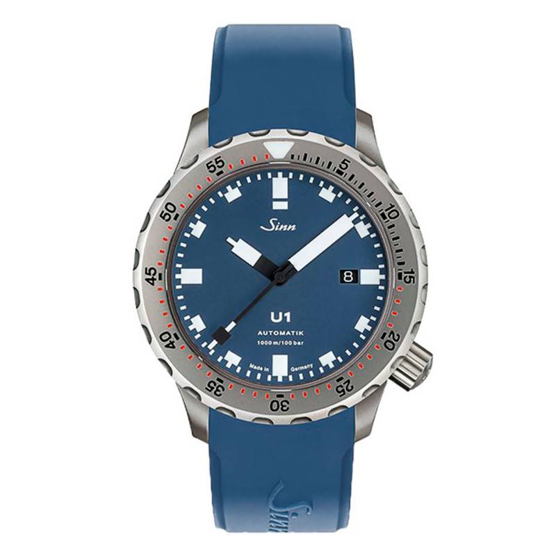 Men's Watch Blue Silicone Strap U1 B - Sinn