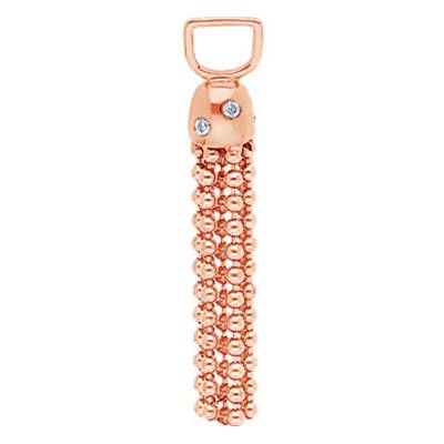 750/1000 Rose Gold & FSI Diamond Twist Pompom Pendant - Divine