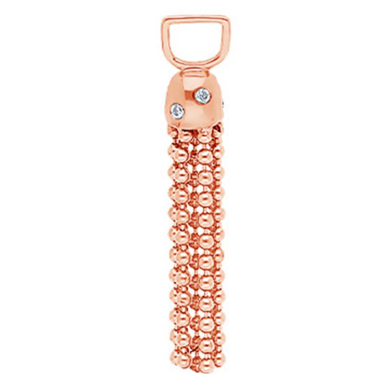 750/1000 Rose Gold & FSI Diamond Twist Pompom Pendant - Divine