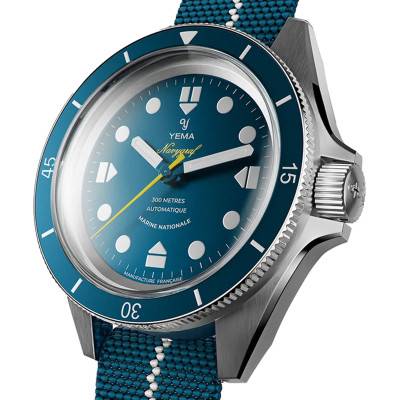 Montre Navygraf Marine Nationale CMM.10 lunette bleue 21.14.55.SN - Yema