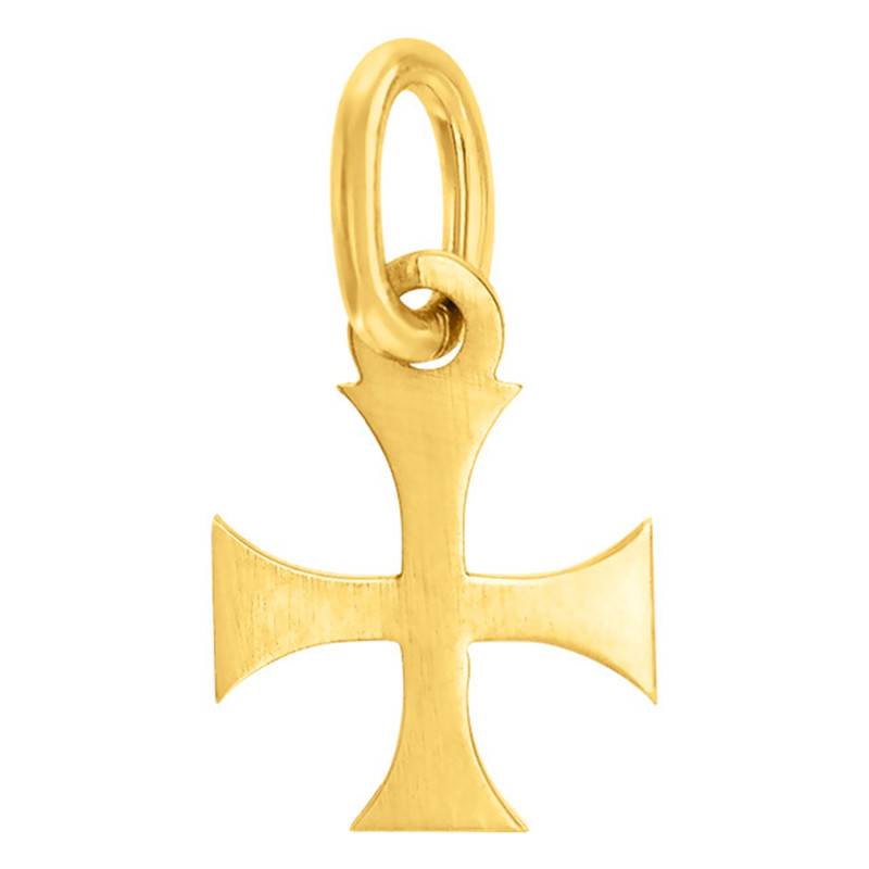 375/1000 or 750/1000 Yellow Gold Templar Cross Pendant - Vandona