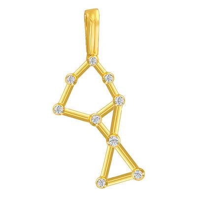 Pendentif Constellation Vierge Or Jaune 375 ou 750 - Vandona