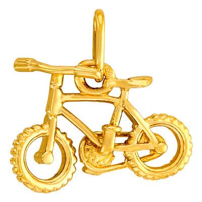 Yellow Gold Bicycle Pendant - Vandona
