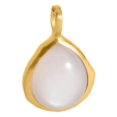 Pendentif Isaure plaqué or pierre de lune - Ana & Cha