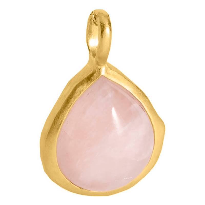 Isaure Gold-Plated & Rose Quartz Pendant - Ana & Cha