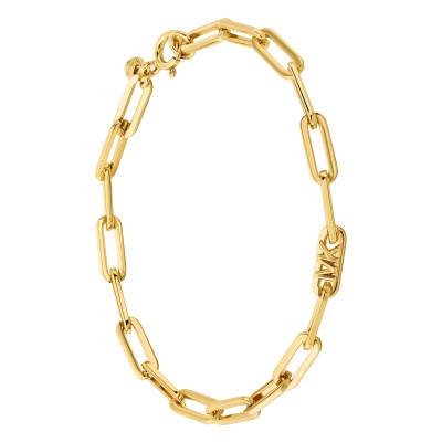 925 Sterling Silver Yellow Gold-Plated Kors MK Bracelet, Adjustable Length - Michael Kors