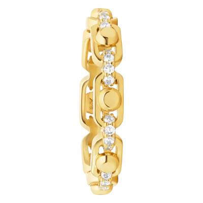 Bague Astor Link Argent Plaqué Or Jaune & Zircones - Michael Kors