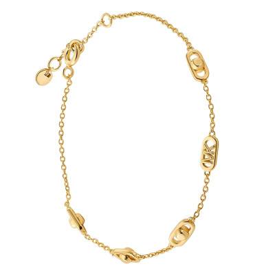 925 Sterling Silver Yellow Gold-Plated Astor Link Bracelet, Adjustable Length - Michael Kors