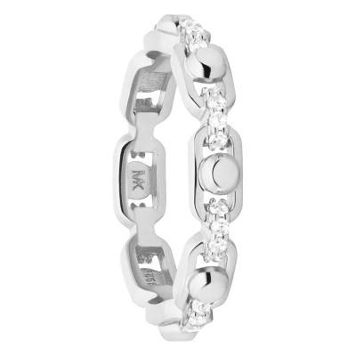 925 Sterling Silver & Zirconia Astor Link Ring - Michael Kors