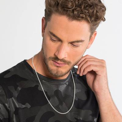 Collier Maille Forçat Ronde en Argent 925, Longueur 45 à 90 cm, Largeur 3,00 mm - KE1111-001-12 - Thomas Sabo