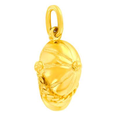 Yellow Gold Hockey Helmet Pendant - Vandona