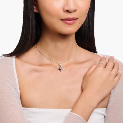 925 Silver Charmista Carrier Sphere Necklace, Length 37 cm or 45 cm - X0289-007-21 - Thomas Sabo
