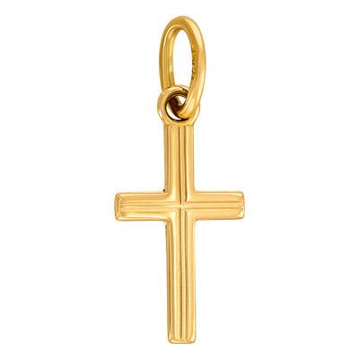 375 Yellow Gold Cross Pendant - Vandona