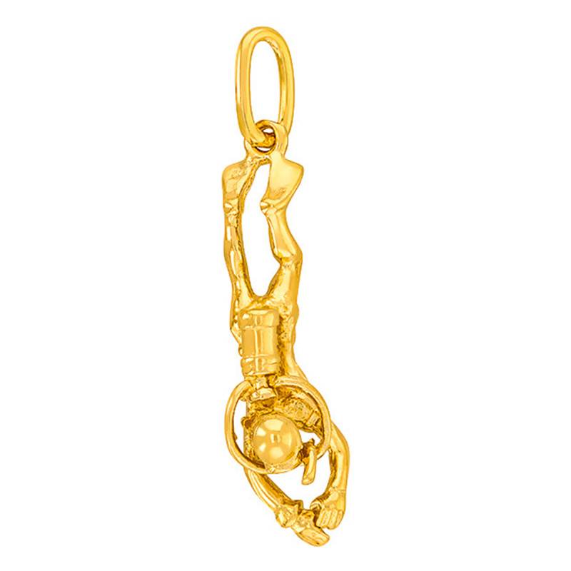 Yellow Gold 375/1000 or 750/1000 Diver Pendant - Vandona