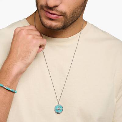 Pendentif boussole turquoise - PE833-878-17 - Thomas Sabo