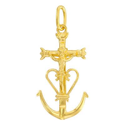 Pendentif Croix de Camargue Or Jaune - Vandona