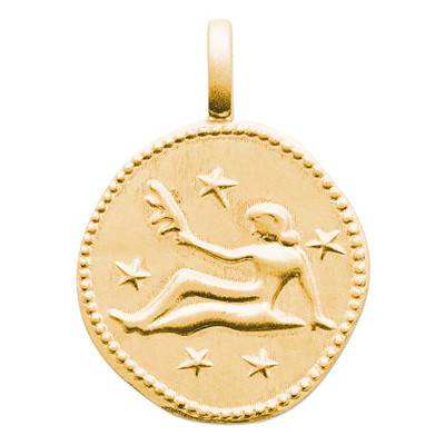 Pendentif Etoile Vierge Plaqué Or, Diamètre 14 mm - Naïades