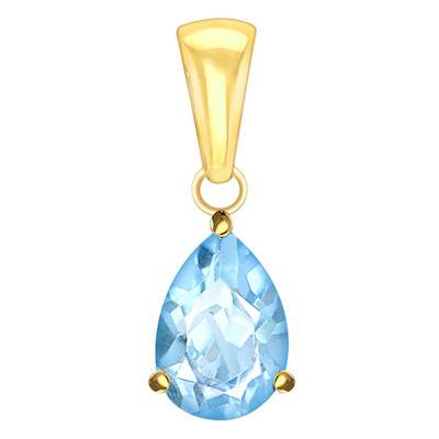 375 or 750/1000 Yellow Gold & Topaz Pendant - Aurora