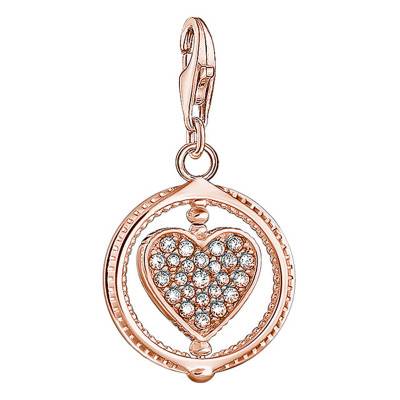 Pendentif Charm Cœur avec Pavé Plaqué Or Rose, 1859-416-14 - Thomas Sabo