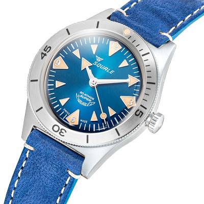 Montre Super-Squale Big Arrows Blue Leather SUPERSSABL.PBL - Squale