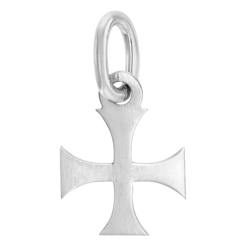 375/1000 or 750/1000 White Gold Templar Cross Pendant - Vandona