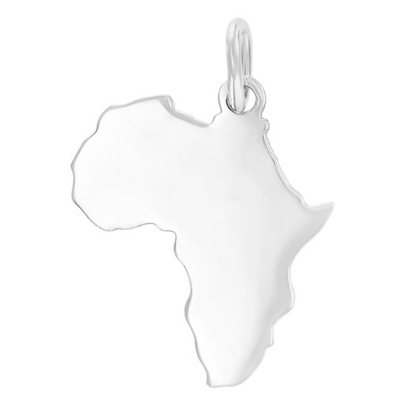 White Gold Africa Pendant - Vandona