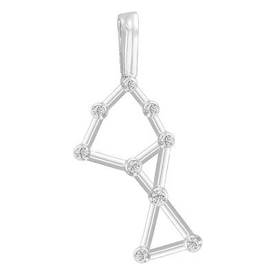 Pendentif Constellation Vierge Or Blanc 375 ou 750 - Vandona